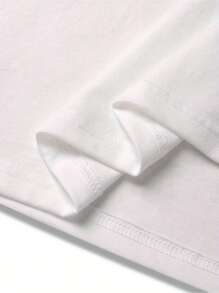 Front Tacos Delight Pattern Print Round Neck Short Sleeve T-Shirt Top Comfort Breathable Fabric Leisure Sports Style Men's 100% Cotton Street Wear T-Shirt (Choose A Larger Size To Get A Looser Effect) - 白色 - 查看 5