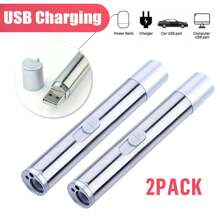 1/2 Three-In-One Pen-Type Flashlight - Pet Ultraviolet Detector, USB Rechargeable Red Light Flashlight, Cat Toy And Emergency Light