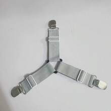 2pcs Adjustable Bed Sheet Clips - Heavy Duty Nylon Elastic Bands With Buckles, Fits Mattresses, Tablecloths, And Sofa Covers - Black, Spot Clean Only, Bedding Accessories, Sheet Fastener, Criss-Cross Design, Durable Fabric Clips, Home Organization, Practical Design, Sturdy Construction, Household Essential