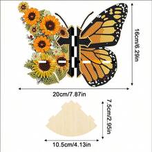 SNA 2026 New Style Butterfly Pattern Diamond Painting Wall Mounted Floating Shelf Diamond Painting Triangle Fan Shaped Rack For Kitchen Bedroom Diy Crafts Diamond Art Painting Diamond Painting Diamond Art Diamond Art Painting Christmas Decorations Halloween Decorations Diamond Art Accessories Craft Supplies - Semi-finished Product - Need to Stick Diamonds By Yourself - View 3