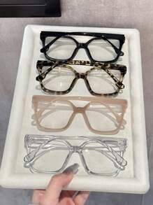 1 件/4 件塑料多色豹纹几何全框 6 屈光度可选，+1.0 至 +2.5 放大倍数女士老花镜适合日常生活办公室阅读商务适合所有脸型