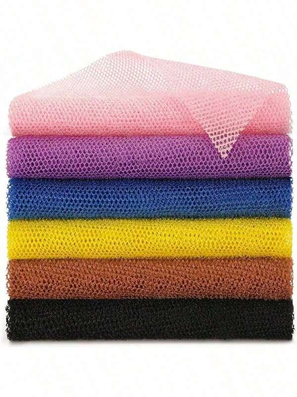 1 pièce Éponge de bain exfoliante en réseau africain, serviette de bain en nylon, serviette de bain pour lissage et gommage quotidien de la peau, éponges de douche en maille moussante, serviette de bain exfoliante pour le bain, boule de mousse nettoyante pour le bain, boule de douche nettoyante en profondeur pour le bain