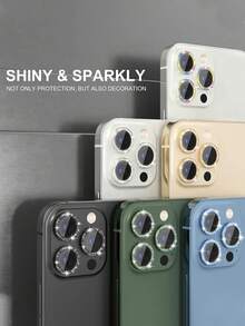 3 Packungen für iPhone 13 Pro/13 Pro Max Glas 17 17 Pro 17 Pro Max 17 Air /16 Pro Max/16/16 Pro/16 Plus/15 Pro Max/15/15 Plus/15 Pro/14 Pro Max/14/14 Pro/14 Plus/13/12/11 Kameraobjektiv Schutzfolie Bling, 9H gehärtetes Glas Kameraabdeckung Bildschirmschutz Metallring Dekorative Zubehörteile für Handyhüllen, Handyzubehör