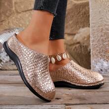 Damskie sandały na koturnie, modne i bestsellerowe, uniwersalne, niezbędne w domu, jednolity kolor, chiński styl, boho, z siateczki, idealne na święta