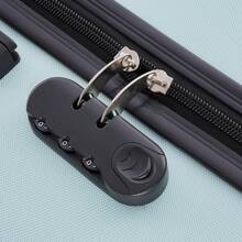 3pcs/Set 20" + 24" + 28" Luggage Set, Trolley Suitcase, Travel Trunk, European Manufacturing, EU Registered, Travel Case, ABS Plastic Hard Shell, Large Capacity, Travel, Reinforced, Quiet Wheels, Password Lock, Holiday Travel - Light Green S+M+L - View 4