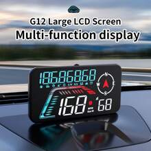 Nouvel affichage tête haute GPS pour voiture, enregistreur de conduite, affichage couleur de l'heure, de la date, alarme de vitesse excessive, rappel de conduite avec fatigue, HUD numérique rotatif. Accessoires électroniques pour voiture