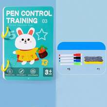 Educational Pen Control Training Book With 32 Sheets/64 Pages - Drawing Maze Activity Workbook For Skill Development, Includes Random Color Pens, Ideal Gift For Holidays And Special Occasions, Suitable For Students (Random Style),Back To School - Multicolor - View 12