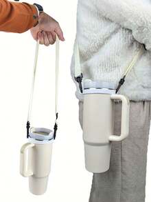 Correa para botella de agua para vaso Iceflow, cuerda para el hombro, soporte para vaso, accesorio compatible con , correa ajustable para el hombro de la botella de agua, correa de bolso cruzado de poliéster para vasos, regalo para el Día de la Mujer, Día de San Valentín, Pascua, accesorio para agua para viajes y actividades al aire libre (vaso no incluido) - Ver 4