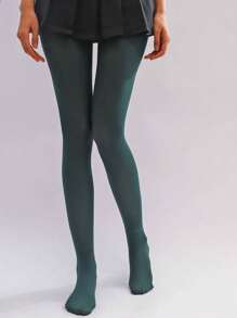 1 Pair Dual Color Pantyhose For Women, Sculpting, Slimming Leggings, Striped Tights, Sexy European Style