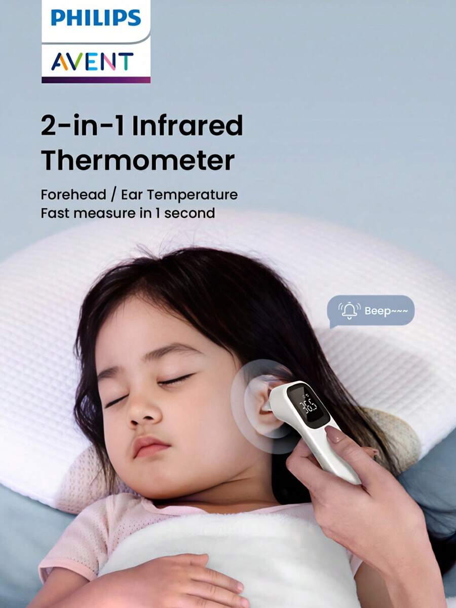 PHILIPS Ear Thermometer Forehead Thermometer Two-In-One Electronic Thermometer Infant/Adult Temperature Measurement