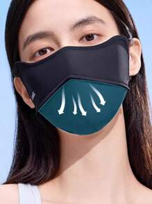 CAMEL CROWN Three-Dimensional Sunscreen Mask For Women, Cool Ice Silk Anti-Ultraviolet High-Value Black Mountaineering Sunshade Mask