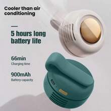 Portable Mini Bladeless Fan-3-Speed Waist Clip Fan With 360° Rotation Ultra-Silent Hands Free Cooling For Camping Hiking Sports Outdoor Work