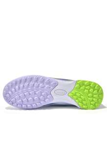 1 双男女通用钉鞋足球/足球训练鞋，低帮户外团队运动鞋，适用于人造草坪、硬质地面、室内训练场，专业防滑钉，大/小码，系带，防滑橡胶鞋底，轻质高性能防滑设计，顶级专业足球鞋，厂家直销 - 淡紫色 - 查看 10