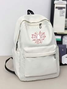 Fashionable Men's Backpack, Red Spider Web Print, Large Capacity Nylon Commuter Bag, Practical And Useful, Halloween Backpack Bag For School College - Multicolor - View 3