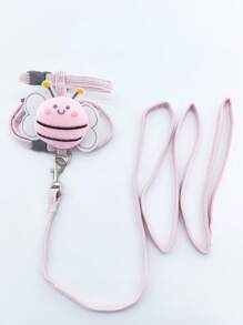 1 Set Pink Pet Leash, New Bee Design Anti-Pull Adjustable Walking Lead For Cats, Small Dogs, Outdoor Pet Supplies