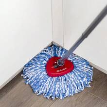 Clean Water Spin Mop Bucket System Hands-Free Wringing Microfiber Mop Head 2-Tank Design Removes 99% Bacteria Safe Hard Floors - Nhiều màu - Xem 7