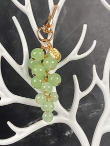 Harz transparente Perlen Trauben Anhänger, neue kreative Studentenrucksack Dekoration Schlüsselanhänger Geschenk, dekorative Accessoires Frucht Dekoration Tasche Kette Anhänger Tasche Verlängerungskette mit Kette Anhänger Amethyst Trauben Schutzabdeckung Anhänger, neue Ins kreative Studentenrucksack Dekoration Schlüsselanhänger Geschenk