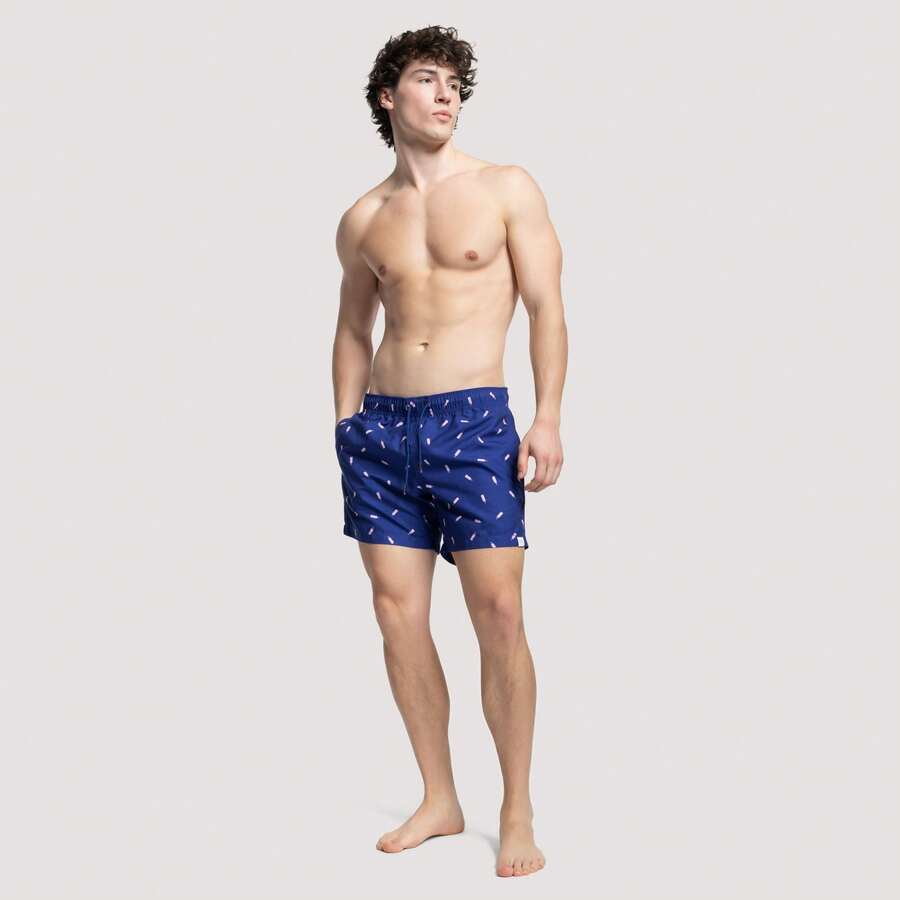 Apres Life Twister Navy Swimshorts - Navy Blue - View 1