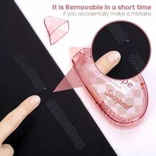 4卷装双面胶带，适用于手工制作（适用场景：剪贴簿胶带、通用胶带、剪贴簿卷轴式用品、日记装饰、办公及教学用品；适合成人和学生使用），规格：0.3英寸*26英尺 - 彩色 - 查看 5