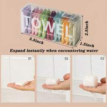 56 Pack Compressed Towels Tablets, Disposable Face Compressed Towels, 11x9.5 Inches Soft Wipe Face Washcloths, Portable Coin Tissue For Outdoor Travel Camping Hiking Sport Hotel Beauty Salon - White - View 5