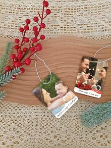 1pc Personalized Father's Day Blessings Car Air Fresheners Hanging Scented Felt Cards For Car. Custom Air Rectangle Fresheners With Picture And Text ,Custom Photo Text Air Freshener For Car Wardrobe Bathroom Hanging Ornaments. - Multicolor - View 8