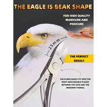 1pc Nail Clippers Nail Scissors Eagle Pliers Pedicure Pliers Nail Furrow Inlay Nail Clippers Eagle Mouth Nail Clippers