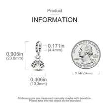 Cuentas de luciérnaga de plata de ley 925, adecuadas para pulseras DIY, regalo para mujeres - Beis - Ver 5