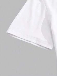 Camiseta de manga corta con estampado de patrón de personalizado de vacaciones, nueva y casual para hombres, combinada con pantalones casuales, adecuada para viajes/vacaciones/campamento al aire libre/deportes - Blanco - Ver 7