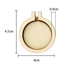 10pcs Wooden Mini Embroidery Hoops Set, Round Cross Stitch Frames, Suitable For DIY Crafts, Pendant Making, Art Decor Accessories, Jewelry Making Tools