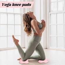4PCS Blue Yoga Knee Pad Set – 2PCS Thick Non-Slip Flower Cushions + Massage Ball + Storage Bag For Women Workout & Stretching