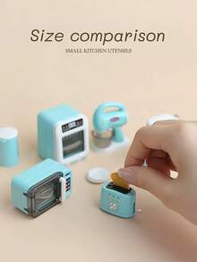Miniatur-Haushaltsgeräte, Camping-Geschirr-Set, dekorative Sammlerstücke, Dessert-Tisch-Accessoires, Aktivitäts-Displayprops, realistische Modelle, Spielzubehör, Rollenspiel-Set - Verschiedenfarbig - Übersicht 7