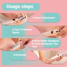 Electric Foot File, Foot Callus Remover, Equipped With Two Different Grinding Heads, Two Speed Settings, Automatic Lighting, For Better Removal Of Foot Calluses The First Choice For Giving Gifts, Perfect For Loved Ones, Mothers, And Elders. - Hồng - Xem 4