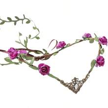 MOSTORY Fairy Flower Crown For Women Floral Elf Circlet With Vine For Renaissance Accessories Halloween Cosplay