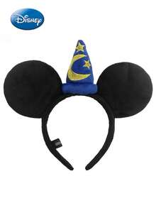 1pc Disney Officially Licensed Mickey Mouse Ear Headband, Fashion Hair Hoop, Hair Scrunchie, Halloween Carnival Christmas Birthday Gift