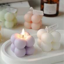 1/2/12pcs Mini Magic Cube Scented Candle,Handmade Bubble Shaped Candles Cute Aromatherapy Candles For Halloween,Spooky,Autumn,Festival,Holiday ,Winter,Holiday,Festival,Room Decor,Gifts Graduation,Candle Wholesale