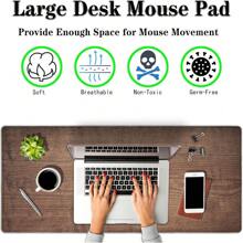 Floral Pattern Office Desk Pad Jumbo Mouse Pad Gaming Mousepad With Non - Slip Rubber Base Waterproof And Stitched Edges For Game And Office