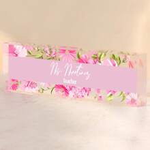 1pc, Personalized Desk Name Plate, Custom Acrylic Glass Name Plates For Desks, Office Desk Decor Nameplate, Desk Accessories, Teacher Boss Coworkers Employee Appreciation Gift (Engraved Flower 1), Wedding Decor Waterproof, Reusable, Ornamental Exquisite, Stylish, Cute, High-Quality, Modern, Colorful Custom, Personalized, For Housewarming Dining Room, Living Room, Bedroom, Office, Tea Room, Home, School, Valentine Day, Valentine Day Decor Gifts Birthday Graduation,Slow Summer Living,Customized Signs & Plaques,Home Refresh,Multi-Functional,Durable,Ornamental,Reusable,Exquisite,Stylish,High-Quality,Colorful,Modern,Custom,Personalized,Unique,Ideal Gifts For Him,Ideal Gifts For Her,Boyfriend,Dad,Girlfriend,Mom,Family,Friends,Tea Room,Home,Garden,Office,For Anniversaries,For Valentine's Day,For Mother's Day,For Birthdays,For Father's Day,For Graduation,For Weddings,For Housewarming