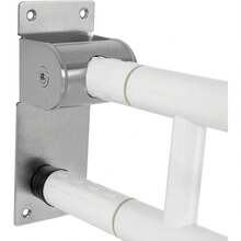 HaroldDol Safety Hand Rail Drop Down Fold Up Disabled Grab For Bath Bathroom Toilet Bar, Safety Handrails Seat Support Rail, For Disabled Elderly Pregnant Woman Shower Assist Aid - 白色 - 查看 8