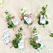 VICKYO 30 套迷你香皂礼品，适合宾客，小香皂配迷你仿桉树绿叶礼品卡，适合迎婴派对、新娘送礼会、婚礼生日派对，适合宾客