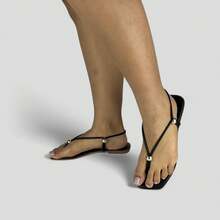 Women's 2-In-1 Flat Sandals Comfort Casual Sophisticated - màu đen - Xem 5