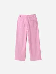 Annil Children's Clothing, Girls' Full-Waisted Single Pants, Jeans, Wide-Leg Pants, Autumn