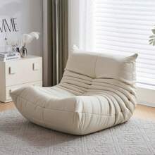 Lislark Sofa Chairs, Corner Bean Bag Chairs, Oversized Fireside Chair Comfy Lazy Floor Sofa, Single Seat Memory Foam Bean Bag For Living Room, Bedroom Apartment Office (Beige) - 米色 - 查看 2