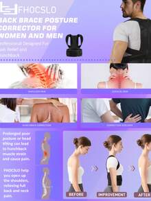 ComfortFit Posture Corrector For Men & Women - Adjustable, Breathable Orthopedic Brace - Seamless Upper Back, Spine, Neck & Shoulder Support - Ideal For Daily Wear, Clavicle Stabilization - Promotes Healthy Posture, Prevents Slouching - Black - View 6