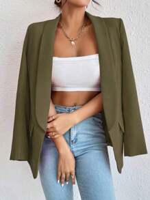 Max Women's Formal Blazer Open Elongated Social .