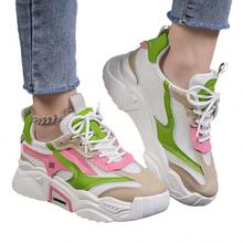 Women Wedge Sneakers - 粉色 - 查看 7