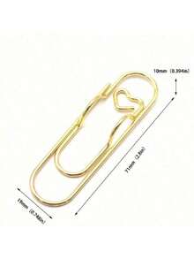 6件混色多功能爱心金属笔夹，带笔扣的回形针，日记本配件，固定笔夹，笔挂，返校，返校，学校用品 - 多色 - 查看 17