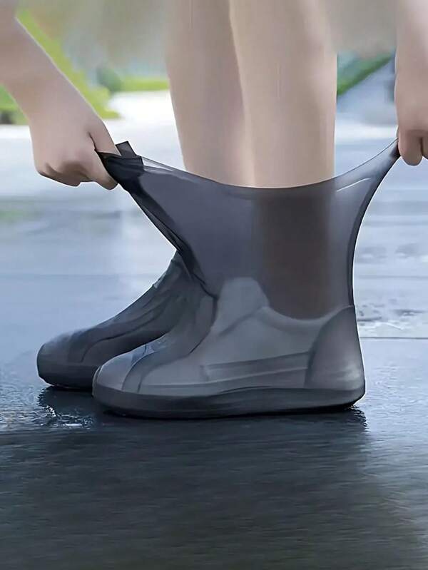 1 Pair/2 Pairs Of Latex Waterproof Non-Slip Shoe Covers, Reusable, Waterproof Protection, Outdoor Latex Rain Boots Waterproof Shoe Covers, Reusable, Rainproof. Multiple Colors Available, Rain And Sand Proof Silicone Rain Shoe Covers, Silicone Waterproof Shoe Covers, Rainy Day Shoe Covers, Reusable Non-Slip Rain Boots, Suitable For Rainy Days, Grass And Cleaning Use (Fits Size 37-45). , Back To School Supplies Summer Cooling, Beach, Travel