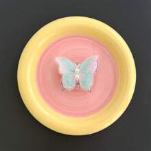 1 Pieza Soporte de teléfono con diseño de mariposa retráctil y airbag, estilo japonés Ins, ideal para personas perezosas que ven dramas, soporte de escritorio, estilo japonés fresco y minimalista, anillo de dedo creativo, adecuado para todos los teléfonos móviles del mercado.