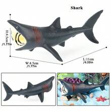 1pc Simulation Marine Animal Model Toy, Blue Whale, Gray Whale, Sperm Whale, Dolphin, Humpback Whale And Other Marine Animals, Fish Tank And Aquarium Decoration, Children's Cognitive Education Toys, Halloween Holiday Gifts - Multicolor - View 9