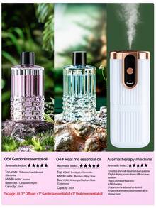 可充电自动香薰机，酒店精油香薰机，持久留香，卧室静音香薰扩散器，办公室电动空气清新剂，浴室除臭，6种精油香型（茉莉、栀子花、薰衣草、真我、香格里拉、山丘）室内长效香薰喷雾。 - 多香型 - 查看 25